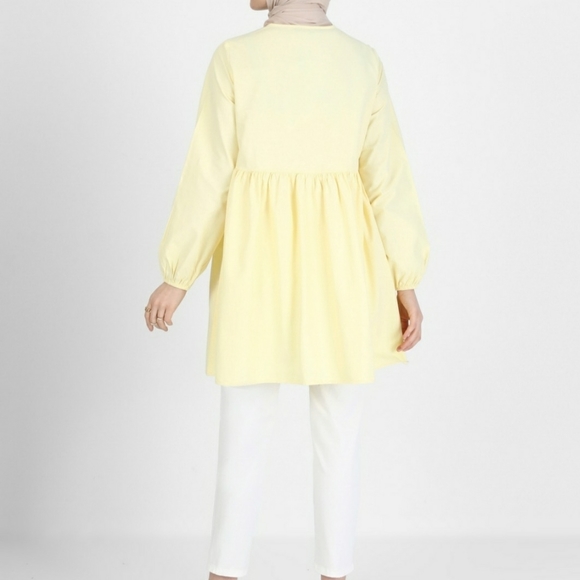 Yellow crew neck tunic - Picture 4 of 5